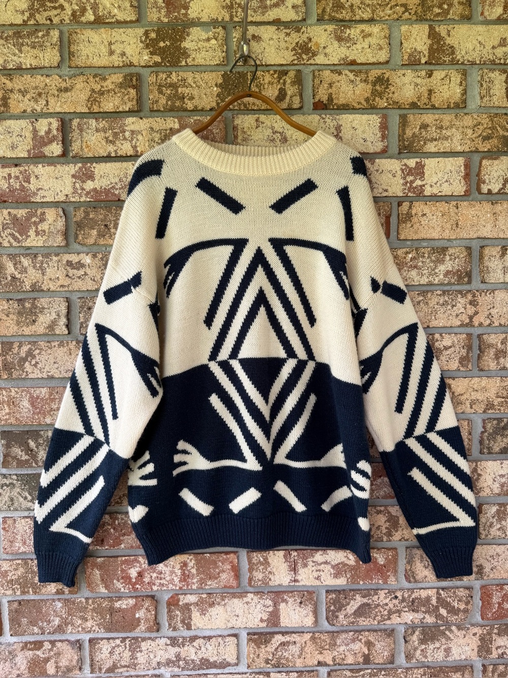 Men’s Vintage Matinique Geometric Knit Sweater Size Large 65% Wool